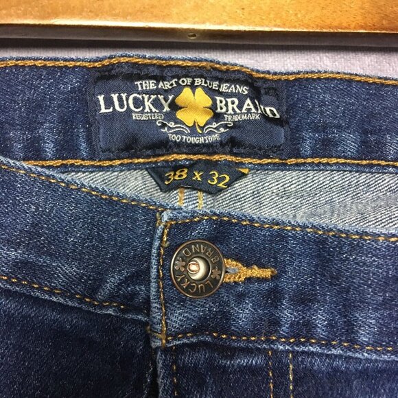 Lucky Brand Mens 361 Vintage Straight Blue Jeans size 38x32 Stretch Denim - Picture 5 of 12